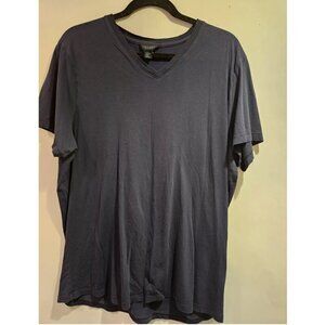 Thomas Parker Men's Pima Cotton V-Neck T-Shirt Size XL Navy Blue